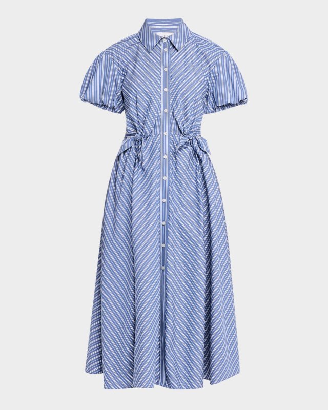 Elza Puff-Sleeve Shirtdress